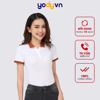 Áo polo nữ Yody phông có cổ bo tay dệt phối viền mềm mịn thoáng mát APN4394