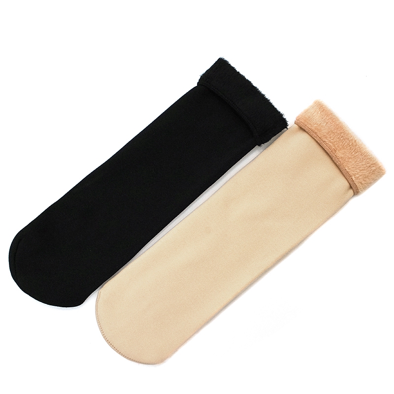 Vớ len dày giữ ấm cổ nhung dạng boot đi ngủ dành cho nữ