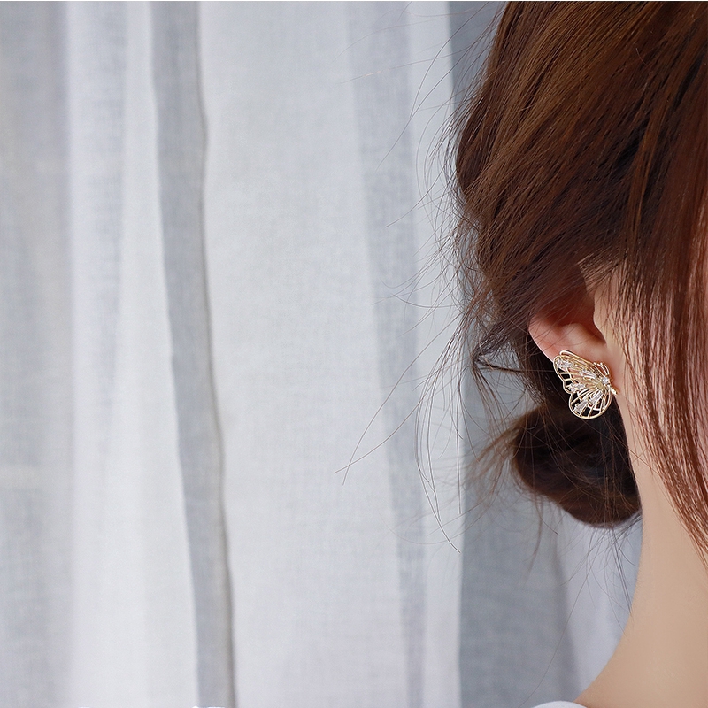 XiaoboACC Bông Tai Mạ Bạc 925 Hình Bông Hoa Xinh Xắn Cho Nữ | BigBuy360 - bigbuy360.vn