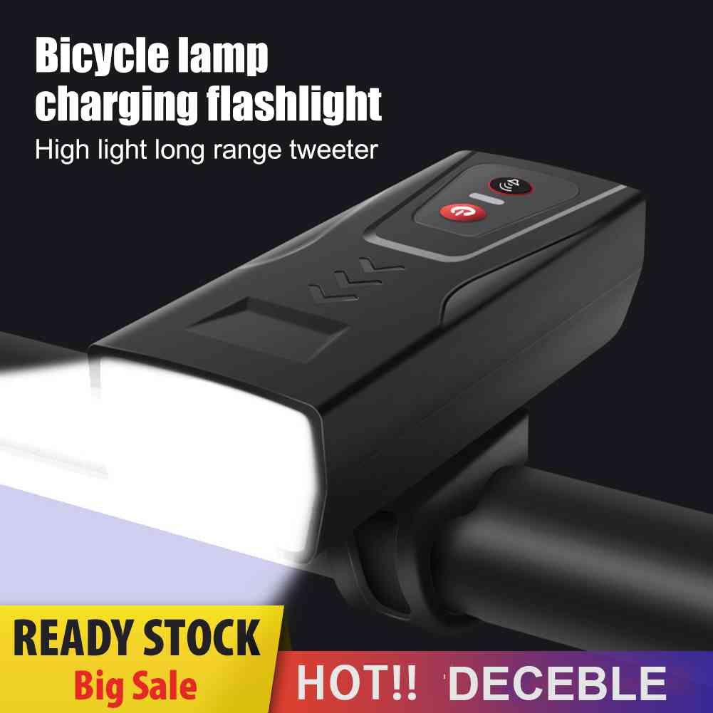 Đèn Pha LED XPE Sạc USB Kèm Còi + Đèn Đuôi Xe Tiện Dụng Cho Xe Đạp