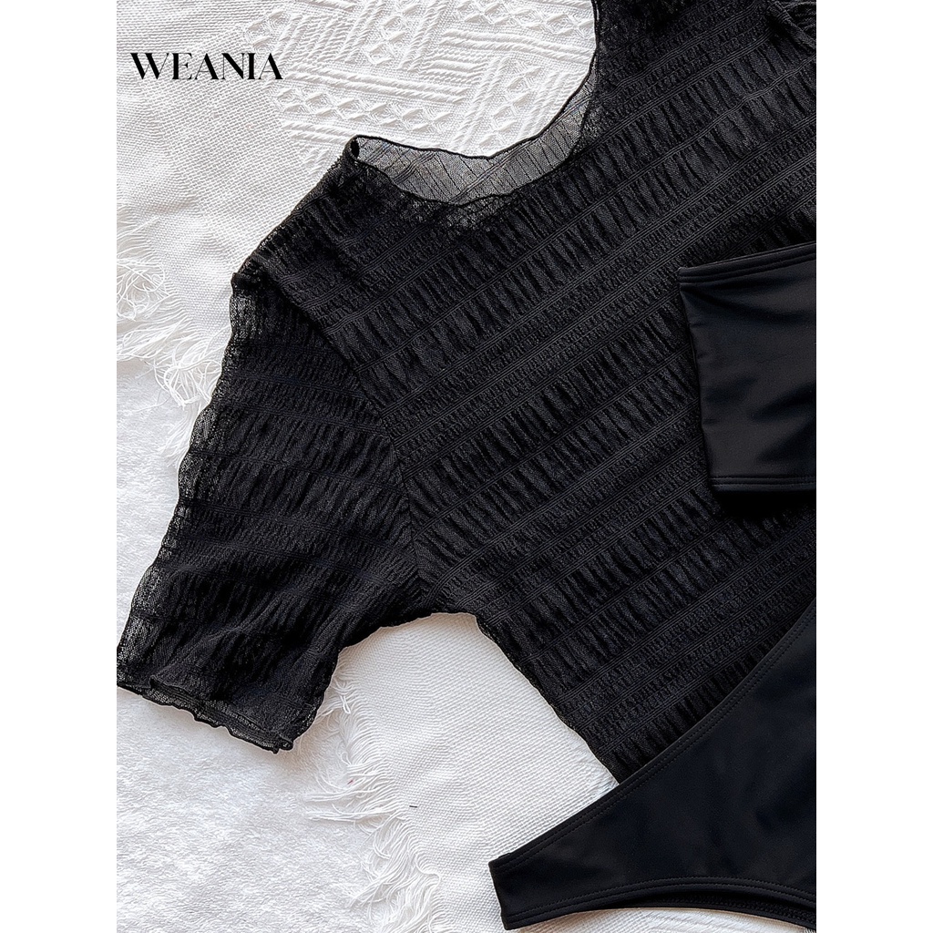 Bộ Đồ Bơi 3 Mảnh Áo Ống Che Phủ Xếp Ly Gợi Cảm Dành Cho Bạn Nữ