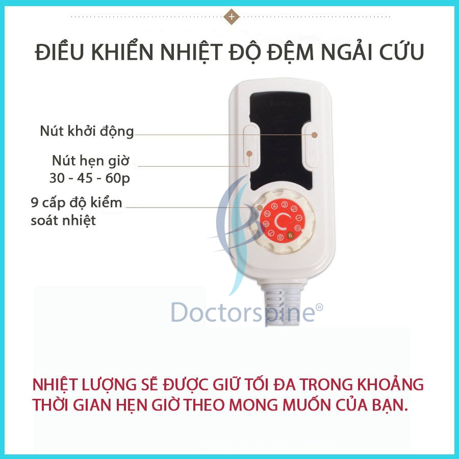 [HÀNG CÔNG TY] Thảm ngải cứu Trung Hoa sưởi ấm trị đau mỏi lưng xương khớp hiệu quả