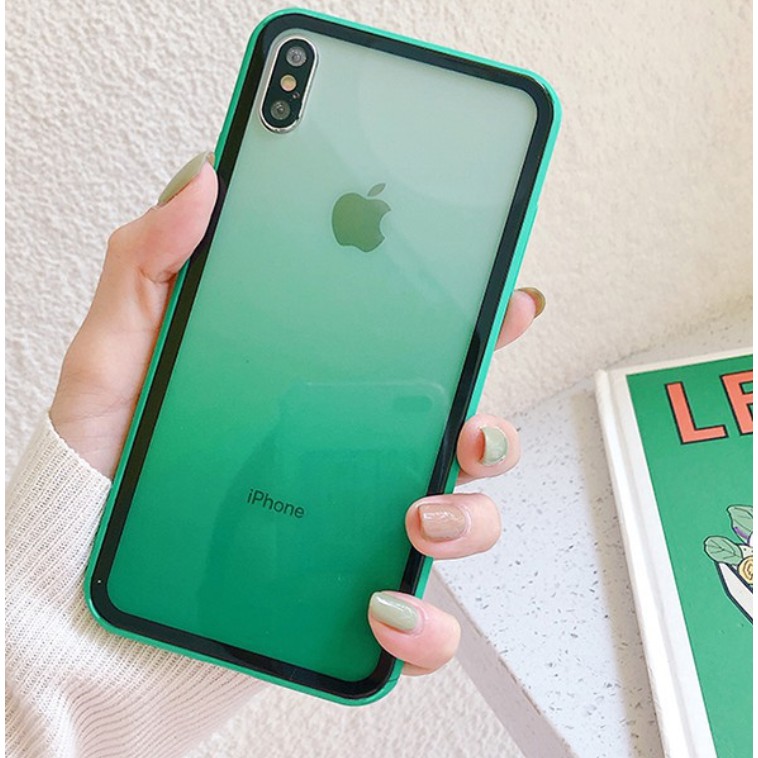 [SALE SẬP SÀN] Ốp lưng iphone siêu hot Ombre Giả Kính 7 Màu x xs xs max