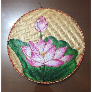 Tranh vẽ mẹt hình hoa sen ( 120k/1 cái ) 35cm