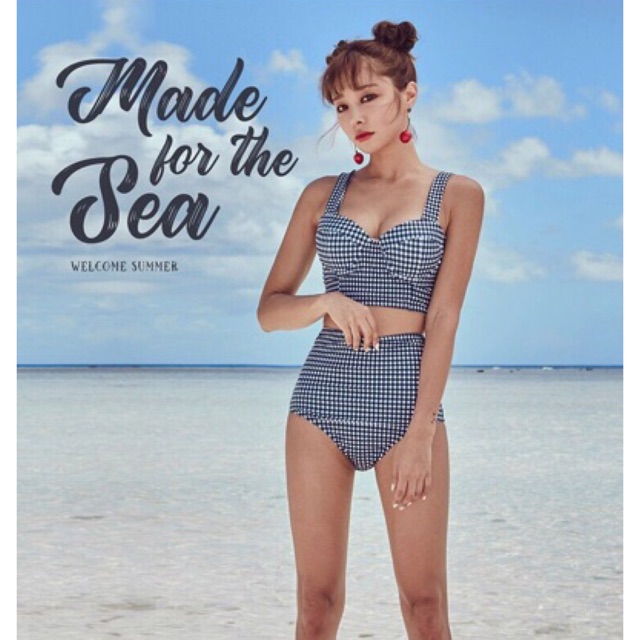 Bộ đồ bơi - Bikini hoạ tiết caro trẻ trung sexy