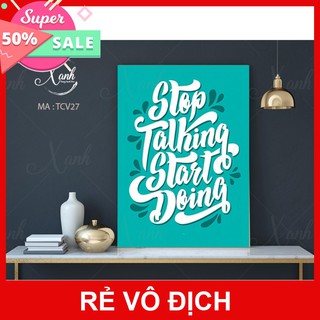 Tranh gỗ MDF TRANH CAVAS ĐỘNG LỰC TCV27 - XANH DECO