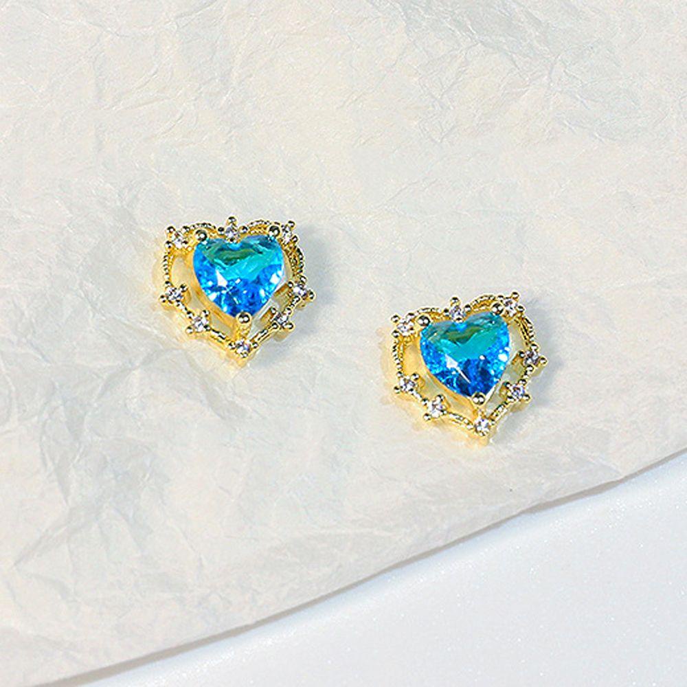 Phụ Kiện Trang Trí Móng Tay Hình Trái Tim 3D Thời Trang