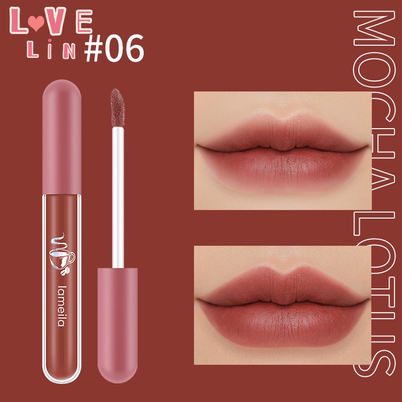 LAMEILA Son Bóng Dạng Lỏng Dưỡng Ẩm Mềm Mịn Dưỡng Ẩm Dành Cho Nữ 1041