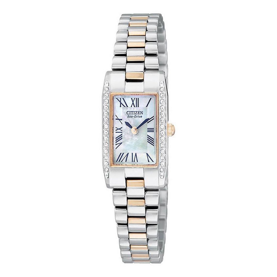 Đồng Hồ Nữ Citizen Đính Đá Swarovski Dây Thép Không Gỉ EW9816-51D - Mặt Xà Cừ