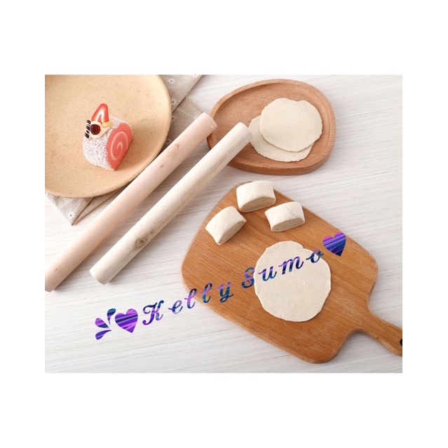 Cây lăn bột , cán bột làm bánh đa năng bằng gỗ 28cm