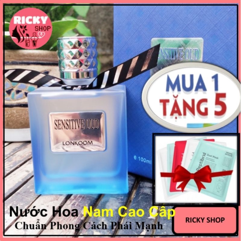 [Nước hoa nam] Nước Hoa Nam Chính Hãng SENSITIVE OUD LONKOOM 100ml mùi thơm nam tính mạnh mẽ sang trọng quyến rũ | Thế Giới Skin Care