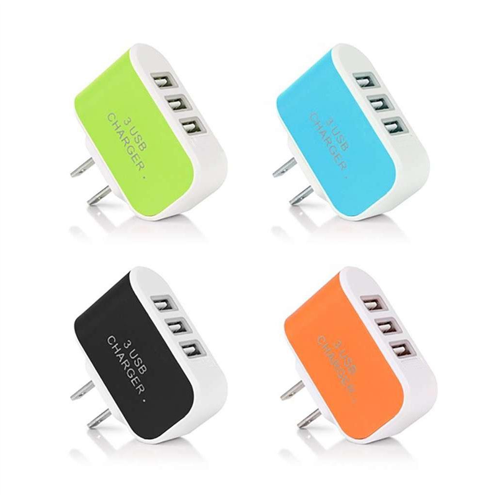 Củ Sạc Điện Thoại / Máy Ảnh 3 Cổng USB Trọng Lượng Nhẹ An Toàn