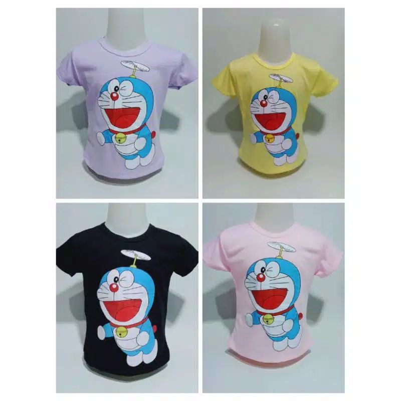 Áo Sơ Mi In Hình Doraemon Cho Bé Gái Từ 1-11 Tuổi