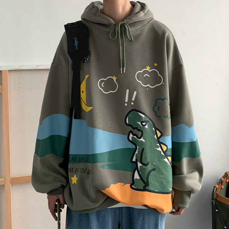 Áo hoodie dài tay in hình khủng long đáng yêu | BigBuy360 - bigbuy360.vn