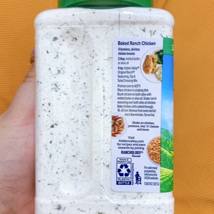 Sốt Hidden Valley the original Ranch seasoning_ sốt salad dạng bột 0 calo