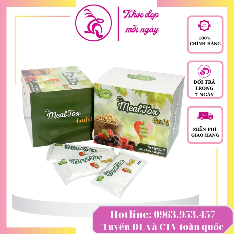 Thực phẩm bảo vệ sức khỏe TH-Mealtox Gold - Bổ sung chất xơ cho cơ thể, hỗ trợ tiêu hóa, hỗ trợ giảm cholesterol