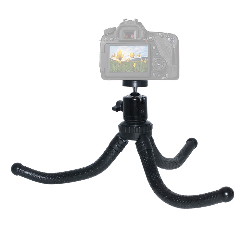 Chân máy ảnh tripod bạch tuộc mini( kèm đầu giá đỡ ballhead + kẹp điện thoại) mẫu 2022