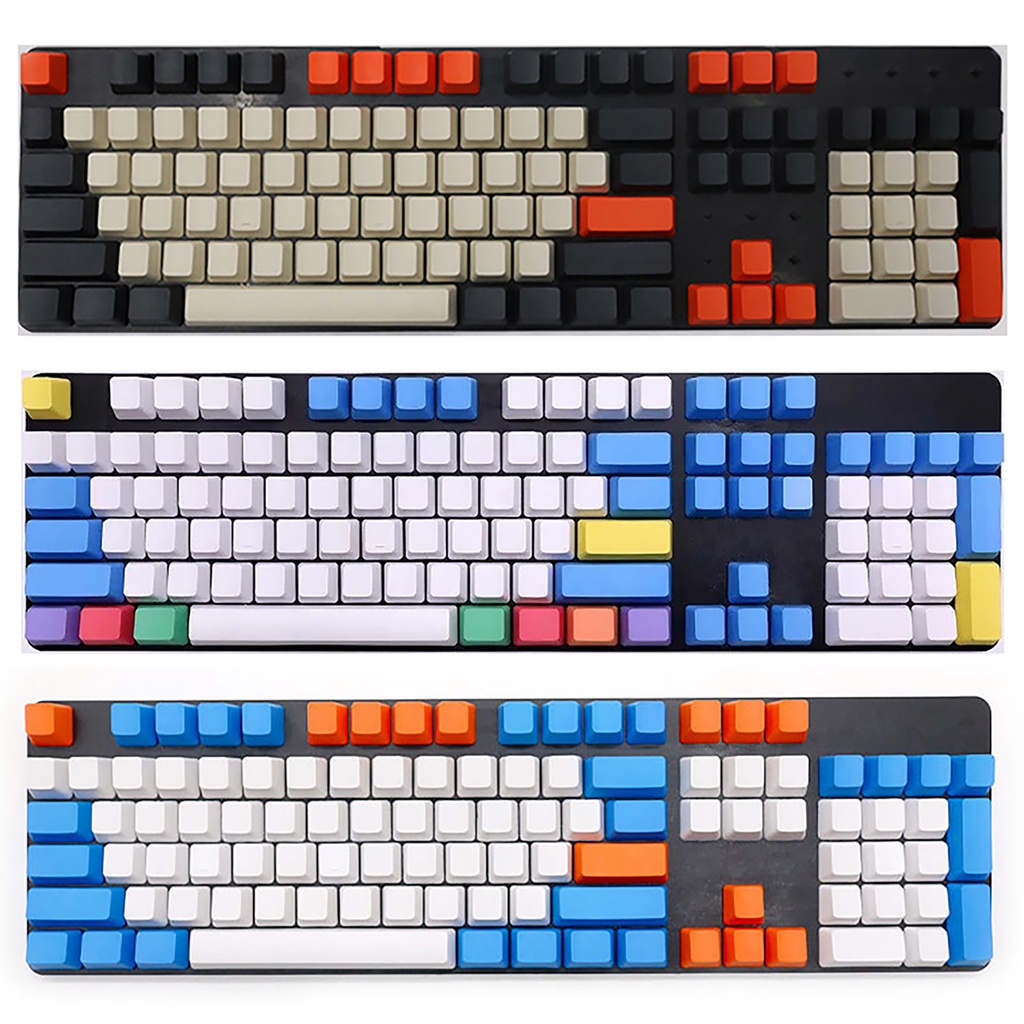 Set 108 Nắp Đậy Bàn Phím Cơ Không In Chữ Chống Ánh Sáng PBT