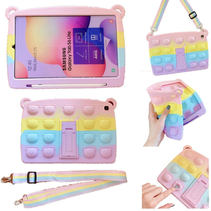 Ốp Máy Tính Bảng Có Giá Đỡ Cho Samsung Tab A A7 S6 Lite 8 "7.8" 10.1 "10.4" 2020 2021 Pop