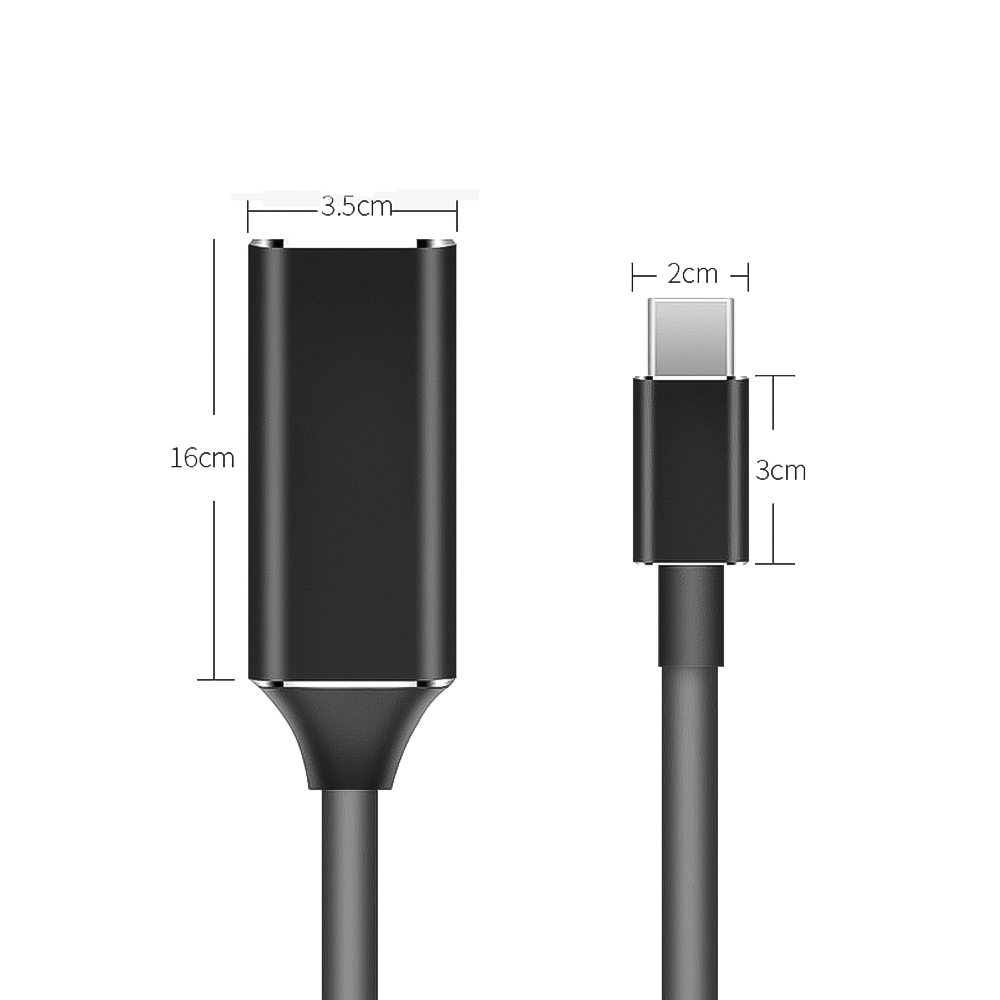 Cáp mini chuyển đổi đầu USB type-C sang HDMI 4K 30Hz