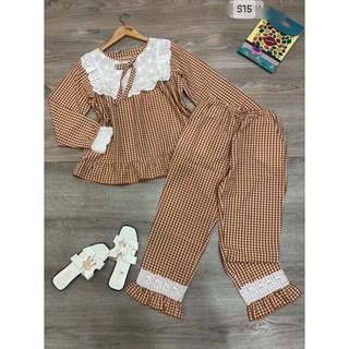 Bộ dài lụa phối ren dài tay, ib chọn màu