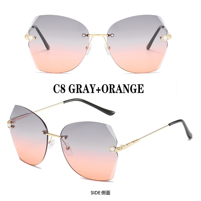 Kính mát HENGHA gọng vuông chống tia UV400 phong cách Hàn Quốc cho nữ