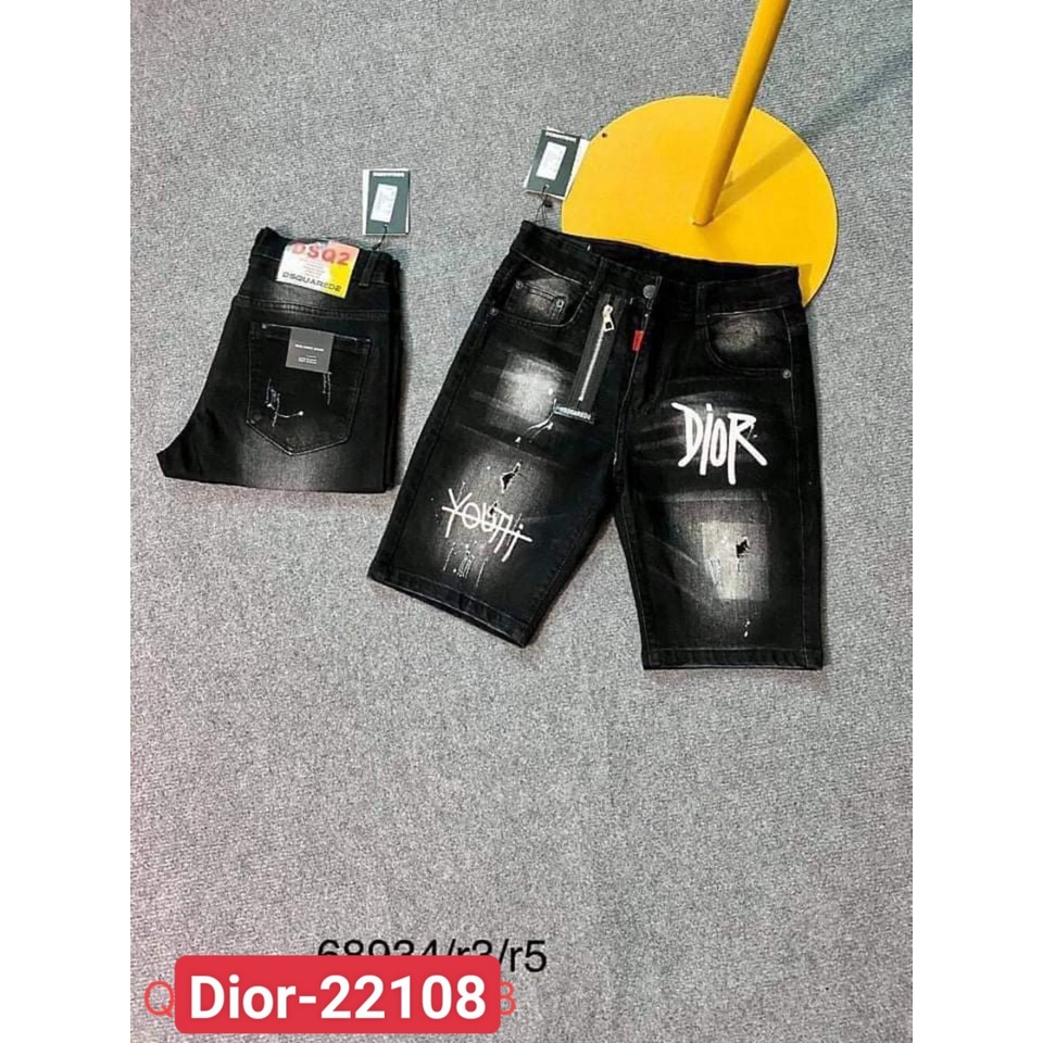 Quần bò ngố Dior khóa lệch, quần jean ngố nam cao cấp