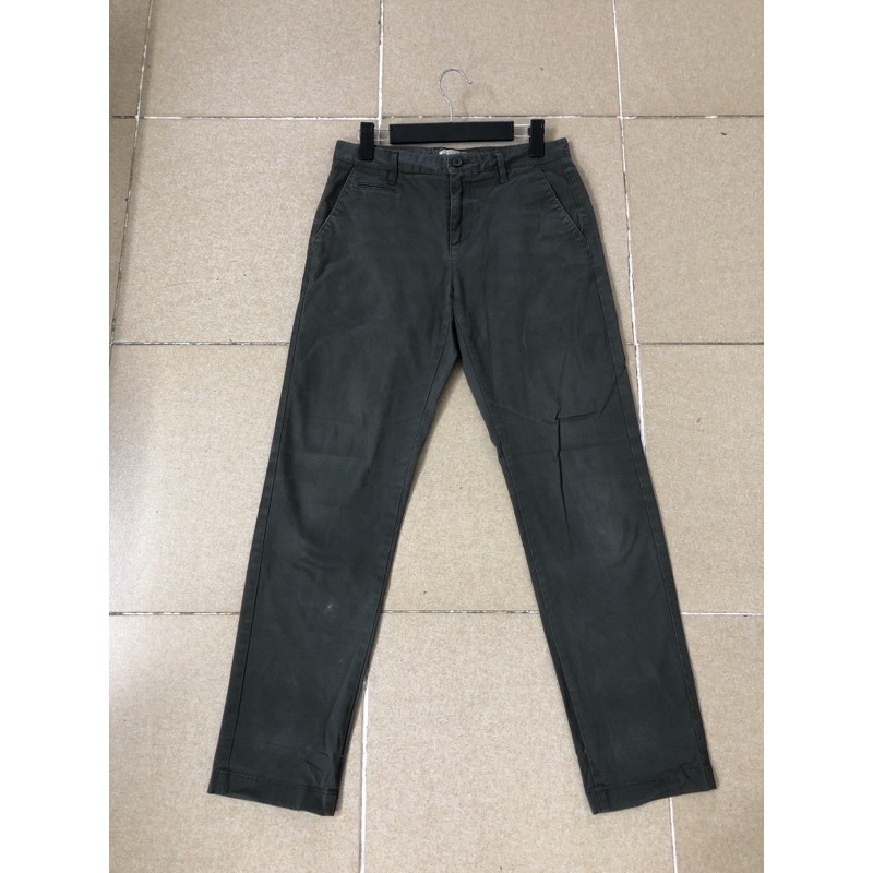 size 29 30 quần kaki thô nam 2hand màu ghi xanh hiệ.u Gi.or.da.no mới ok form slim