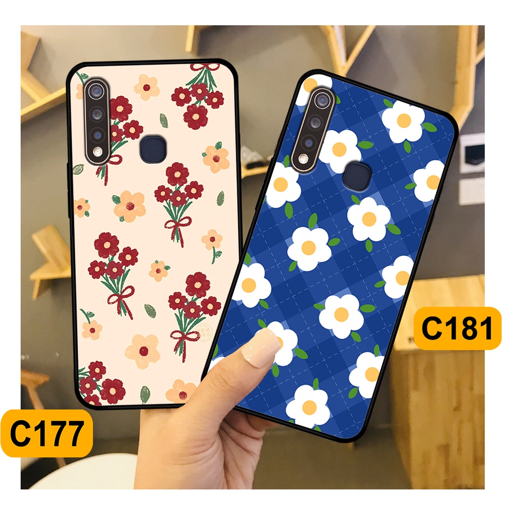 Ốp Vivo Y19 / U3 in hình hoa cỏ nhẹ nhàng,họa tiết caro xinh xắn.ốp lưng chống sốc