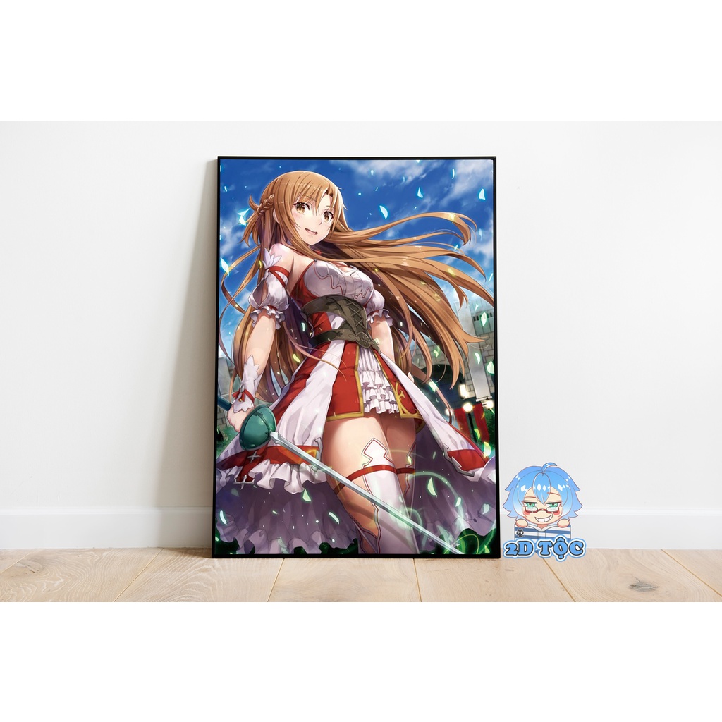 Tranh poster A3 Yuuki Asuna  Anime Manga Sword Art Online chất liệu giấy cao cấp - 2D Tộc Shop