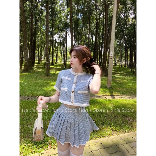 BỘ CARO NHỎ DỆT XẾP LI( ẢNH THẬT)