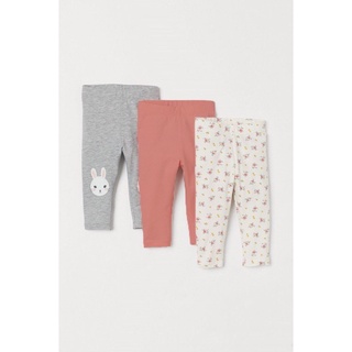 Bg725- set 3 quần legging dài bé gái thỏ gối