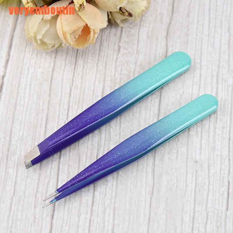 Set 2 Dụng Cụ Tẩy Lông Mày Chuyên Nghiệp Bằng Thép Không Gỉ