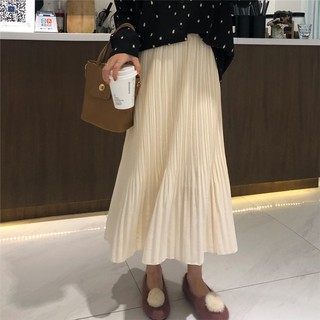 Chân váy voan xếp ly - chân váy midi ulzzang - order taobao