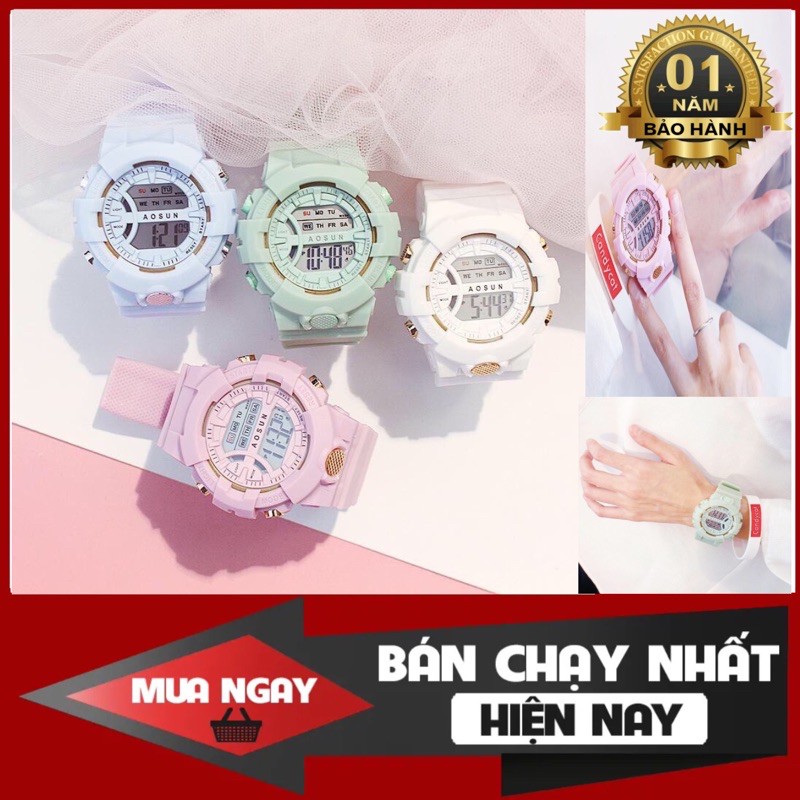 Đồng hồ điện tử nam nữ AOSUN Q121 mẫu mới tuyệt đẹp