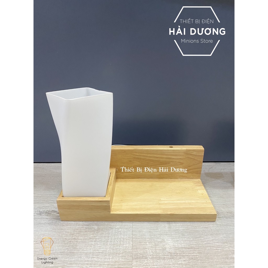 Đèn Tường Kệ Gỗ Chao Thủy Tinh Hiện Đại DT-3024 - Trang Trí Căn Phòng - Energy Green Lighting - Đã Bao Gồm Bóng LED