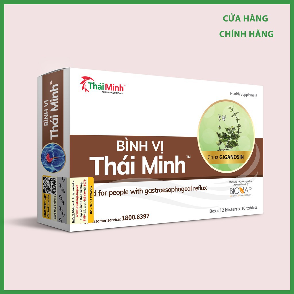 Bình Vị Thái Minh - hỗ trợ cải thiện và giảm các biểu hiện của viêm loét trào ngược dạ dày CN76