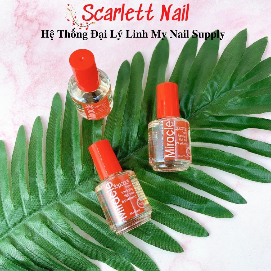 Nước Sơn Bóng Chất Mỹ Nhanh Khô Không Vàng Móng Không Cần Máy Hơ