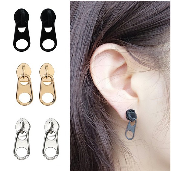 Khuyên Tai Hình Khóa Kéo Độc Đáo Cá Tính Phong Cách Hàn Quốc Cho Nữ A69