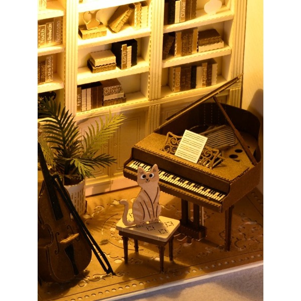 Kèm dao rọc, vít, nhíp và đèn - Mô hình nhà giấy lắp ráp Dollhouse DIY - PR01 PR02 PR03 Paper Mini Life