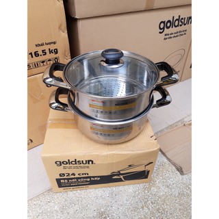[Thanh lý] Xửng hấp inox Goldsun 24cm