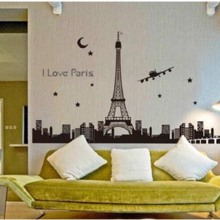 decal dán tường dạ quang tháp Pari