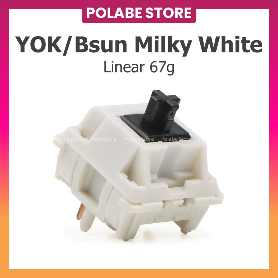 YOK/BSUN linear switch YOK BSUN DRAGONFRUIT, ARCTIC BLUE, AVOCADO, CRYSTAL Công Tắc Bàn Phím Cơ - Polabe Store