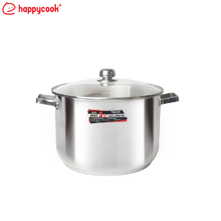 [Mã BMBAU300 giảm 7% đơn 499K] Nồi cao inox 3 đáy Happy Cook NC-28G