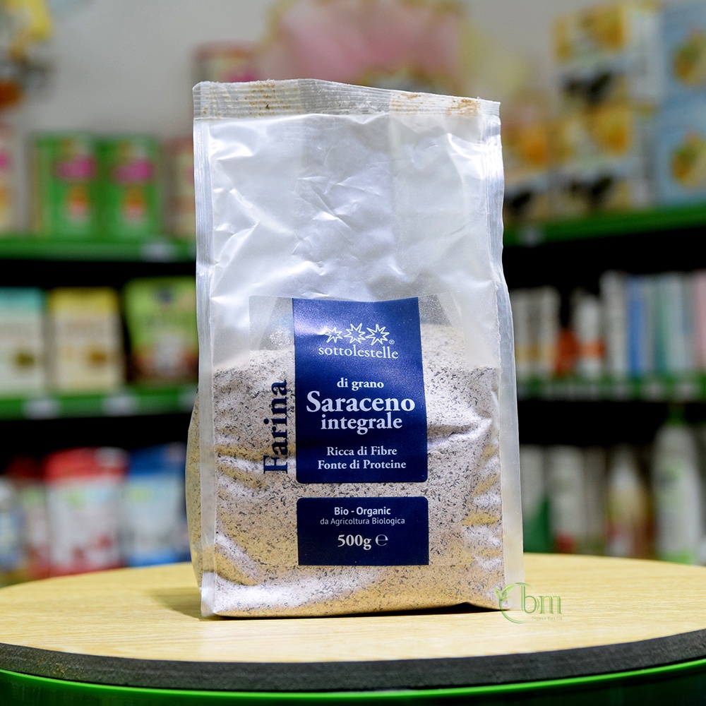 Bột kiều mạch nguyên cám hữu cơ Sottolestelle 500g Organic Buckwheat Flour