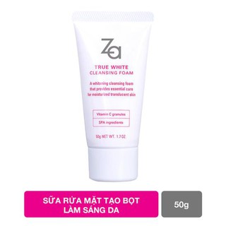 Sữa Rửa Mặt Tạo Bọt Làm Sáng Da Za True White Ex Cleansing Foam 50g