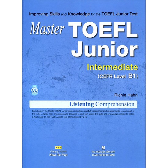 Sách - Master TOEFL Junior Cefr Level Intermediate B1 (Kèm CD)