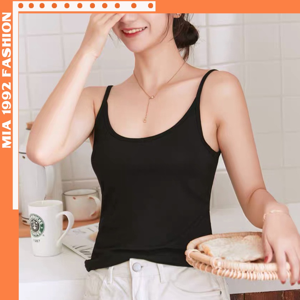 Áo 2 dây MIA 1992 cao cấp - Áo hai dây nữ bản to chất liệu cotton mềm mịn co giãn tốt siêu xinh hot summer 2022