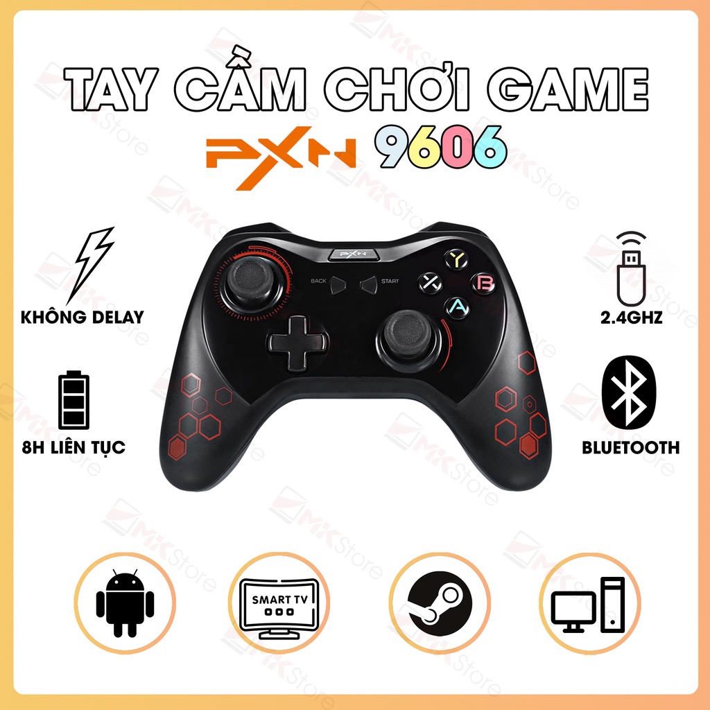 Tay cầm chơi game không dây PXN 9606 / 9613 Bluetooth vibrate cho PC / Android