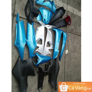 Áo nhựa xe máy Wave RS, Wave anpha- nhựa ABS ghi  màu XANH NGỌC